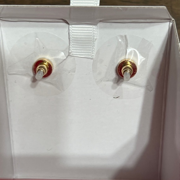 House Of Harlow 1960 Two Tone Gold Silver Tone Puffy Door Knocker Earrings - Picture 5 of 7